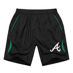 Men's Atlanta Braves Black Green Stripe MLB Shorts,We sell and wholesale Men's Atlanta Braves Black Green Stripe MLB Shorts on line form chian!